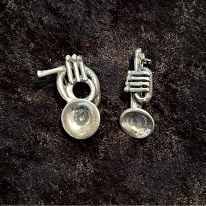 Sterling hand crafted horn pins!